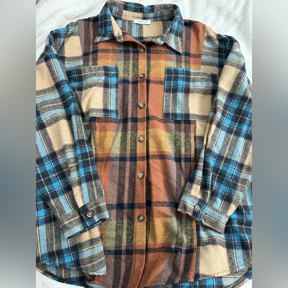 Double take plaid jacket size 2X